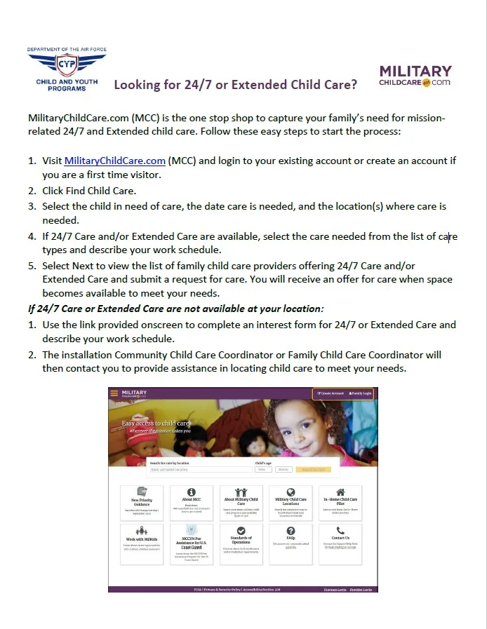 DAF Extended Child Care