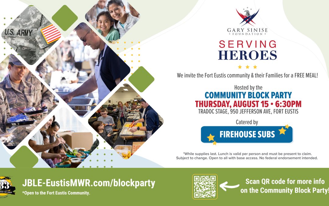 Gary Sinise Serving Heroes August Free Meal