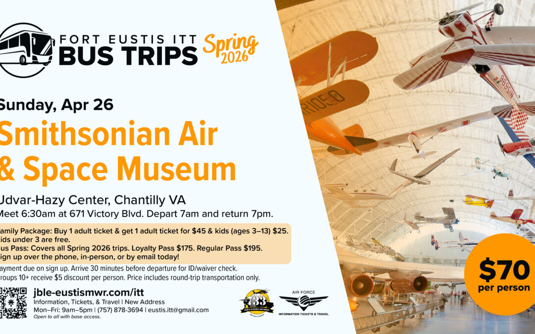 Spring Bus Trips 2026: Smithsonian Air & Space Museum